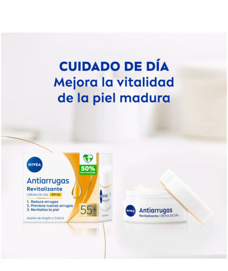ANTIARRUGAS REVITALIZANTE 55+ CREMA DÍA FP15