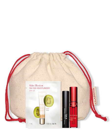 REGALO CLARINS SAQUITO ESENCIALES MAQUILLAJE