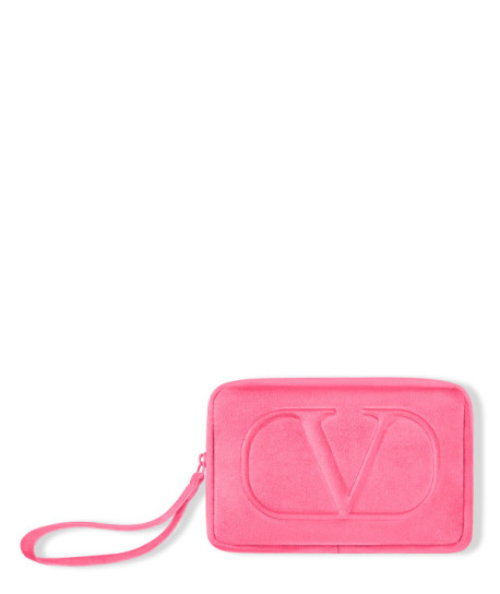REGALO VALENTINO NECESER ROSA TERCIOPELO