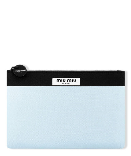 REGALO MIU MIU POUCH AZUL Y NEGRO