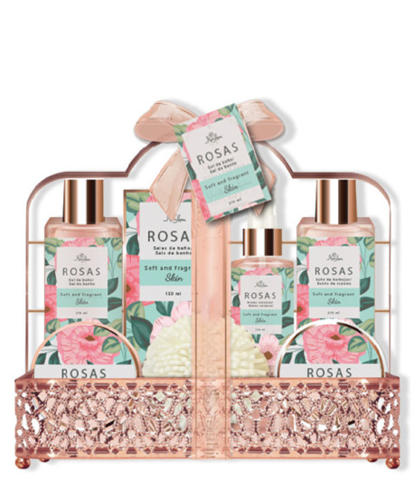 SET DE BAÑO AROMA ROSAS