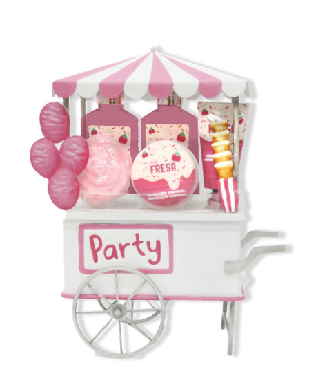 SET DE BAÑO CARRITO PARTY AROMA FRESA