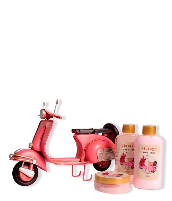 VINTAGE VESPA ROSA ESTUCHE...