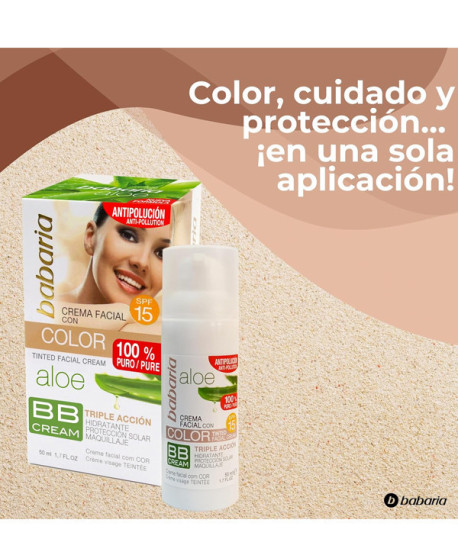 CREMA FACIAL CON COLOR ALOE SPF15
