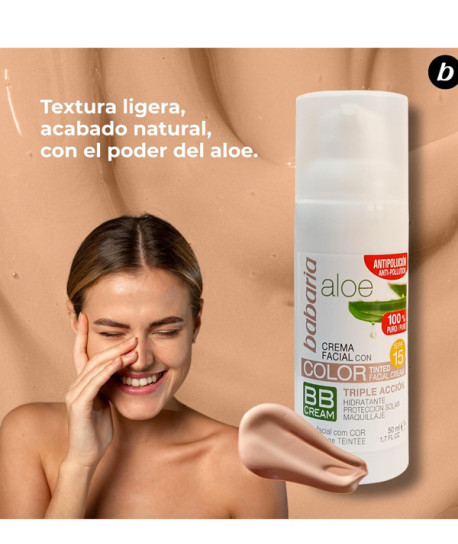 CREMA FACIAL CON COLOR ALOE SPF15