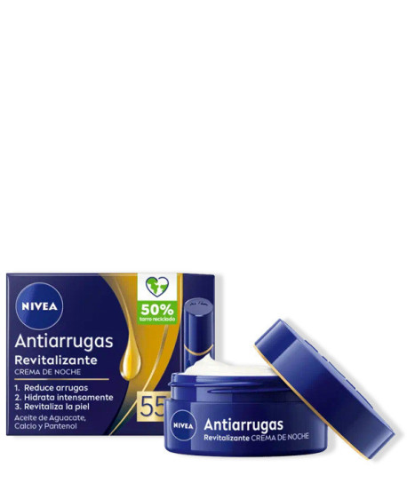 CREMA DE NOCHE ANTIARRUGAS REVITALIZANTE 55+