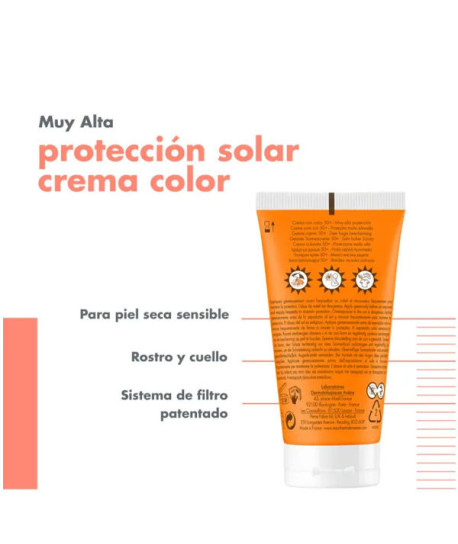 PROTECTOR SOLAR CREMA CON COLOR SPF50+