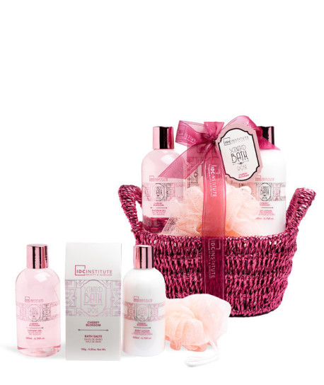 SCENTED BATH ROSE CHERRY BLOSSOM CESTA DE CUIDADO