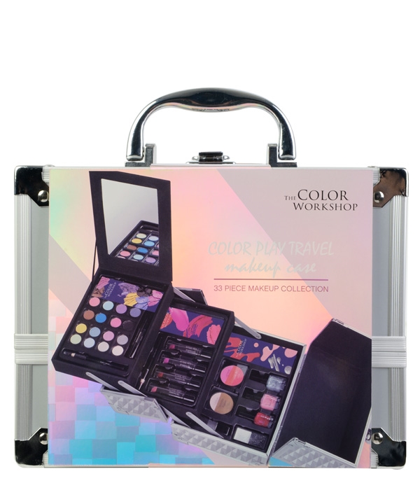 TCW COLOR PLAY TRAVEL MAKEUP CASE SILVER