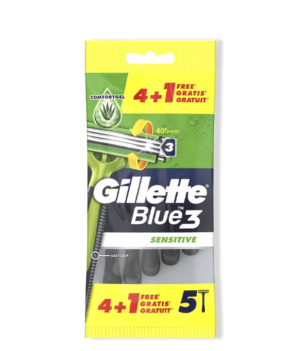 GILLETTE BLUE3 SENSITIVE 4+1