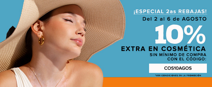 CUPÓN - REBAJAS AGOSTO  - 10% COSMÉTICA