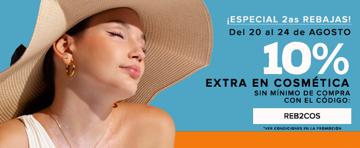 CUPÓN - REBAJAS AGOSTO 2 - 10% COSMÉTICA